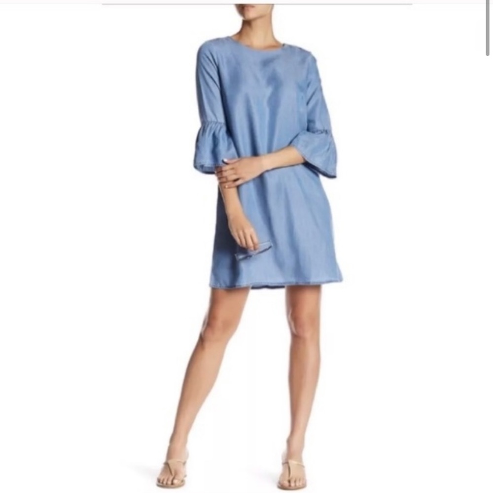 beachlunchlounge | Denim Bell Sleeve Dress